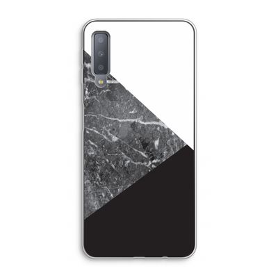 Combinatie marmer: Samsung Galaxy A7 (2018) Transparant Hoesje