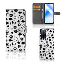 Telefoonhoesje met Naam OPPO A16/A16s/A54s Silver Punk | Portemonnee hoesje