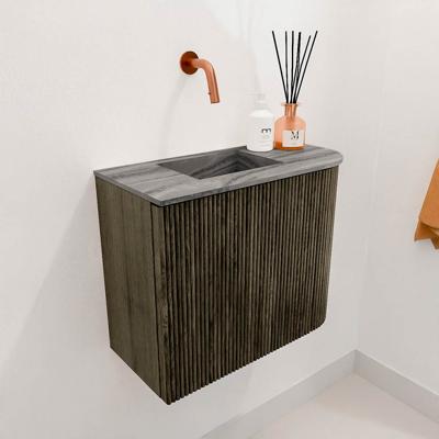 Toiletmeubel Mondiaz Joya Dlux | 51.6 cm | Meubelkleur Shadow | Faye wastafel Sombra Wasbak Links | Zonder kraangat(en)