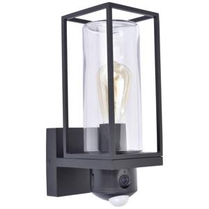 Lutec FLAIR 5288811012 Wandlamp met bewegingsmelder E27 Zwart