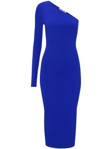 Victoria Beckham robe mi-longue à une épaule - Bleu