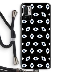 Eyes pattern: Xiaomi Redmi Note 10 5G Transparant Hoesje met koord