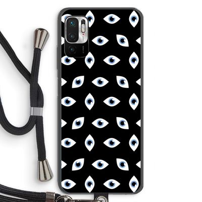 Eyes pattern: Xiaomi Redmi Note 10 5G Transparant Hoesje met koord