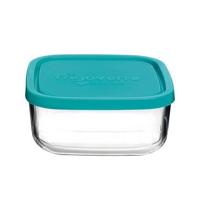 Bormioli Rocco Vershoudbakje Frigoverre - Glas - Blauw 15 x 15 x 7 cm | 1 liter Bormioli Rocco Vershoudbakje Frigoverre - Glas - Blauw 15 x 15 x 7 cm | 1 liter