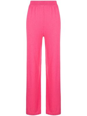Barrie pantalon droit en maille - Rose