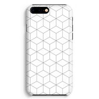 Zwart-witte kubussen: iPhone 8 Plus Volledig Geprint Hoesje