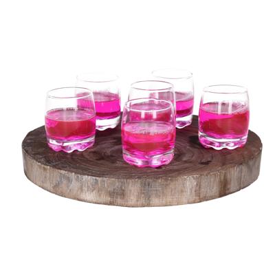 Alessandro Shotglaasjes Roma - 6x stuks - glas - 80 ml - borrelglazen - likeurglazen