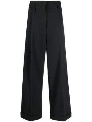 Philosophy Di Lorenzo Serafini pantalon ample plissé à taille haute - Gris