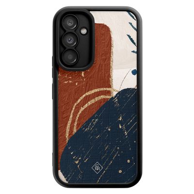 Samsung Galaxy A54 zwarte case - Abstract terracotta Samsung Galaxy A54 zwarte case - Abstract terracotta