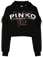 PINKO hoodie à logo imprimé - Noir - thumbnail