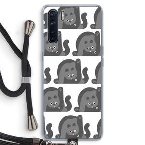 Cats: Oppo A91 Transparant Hoesje met koord