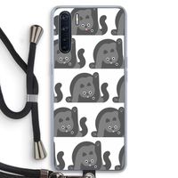 Cats: Oppo A91 Transparant Hoesje met koord