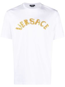 Versace t-shirt Seashell Baroque en coton - Blanc