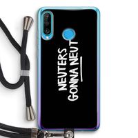 Neuters (zwart): Huawei P30 Lite Transparant Hoesje met koord Neuters (zwart): Huawei P30 Lite Transparant Hoesje met koord