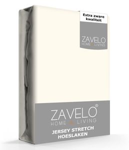 Zavelo® Jersey Hoeslaken Ivoor-1-persoons (80/90x200 cm)