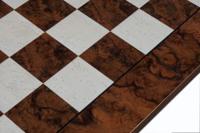 Donker Walnoot Wortel Luxe Italiaanse Schaakbord 52 cm