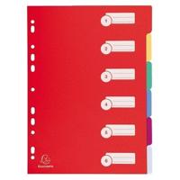 Tabbladen exacompta 225x297mm 11gaats 6delig ass | 25 stuks