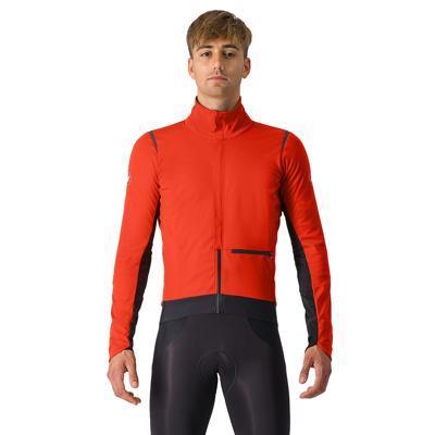 Castelli Alpha Doppio RoS lange mouw fietsjack red ochre/black reflex heren Castelli Alpha Doppio RoS lange mouw fietsjack red ochre/black reflex heren