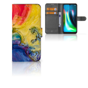Hoesje Motorola Moto G9 Play | E7 Plus Watercolor Dark