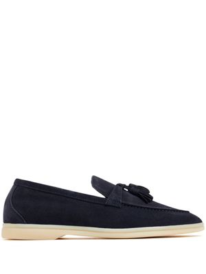 Scarosso mocassins en daim Leandra à glands - Bleu