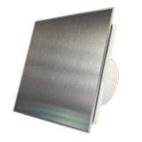 Badkamer/toilet ventilator - met timer - Ø125mm - RVS vlak