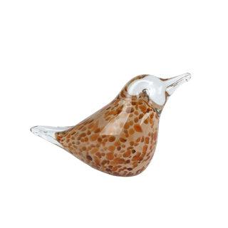 Sculptuur vogel glas 15x6x9,5 cm