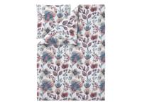 LIVARNO Satijnen dekbedovertrek 140 x 200 cm (Bloemen/wit)