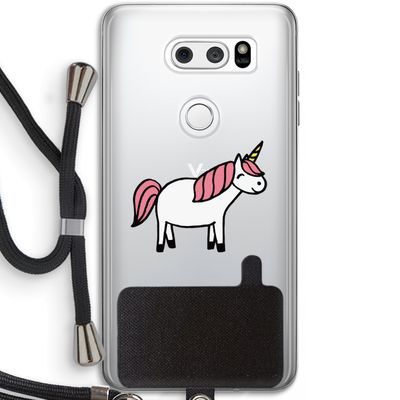 Eenhoorn: LG V30 Transparant Hoesje met koord