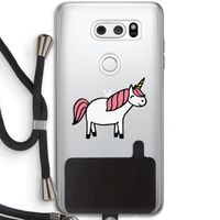 Eenhoorn: LG V30 Transparant Hoesje met koord