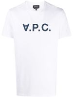 A.P.C. t-shirt à logo imprimé - Blanc