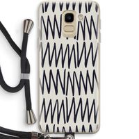 Marrakech Zigzag: Samsung Galaxy J6 (2018) Transparant Hoesje met koord