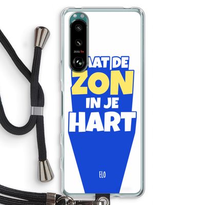 Laat de zon in je hart: Sony Xperia 5 III Transparant Hoesje met koord