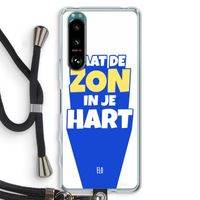 Laat de zon in je hart: Sony Xperia 5 III Transparant Hoesje met koord