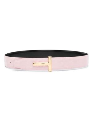 TOM FORD ceinture en cuir à charnière en T - Rose