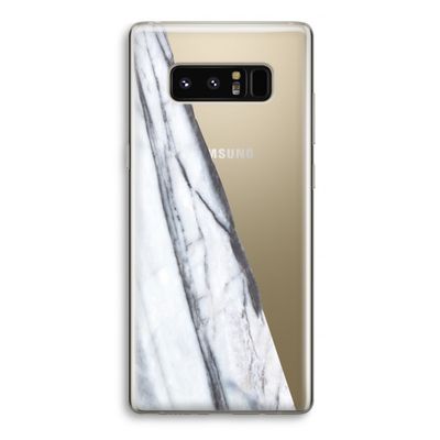 Gestreepte marmer: Samsung Galaxy Note 8 Transparant Hoesje