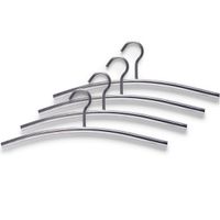 12x Zilveren RVS kapstok/garderobe jassen hangers 44 cm