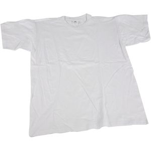Creativ Company T-shirt wit met ronde hals katoen , maat s