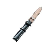 CAGARNY eenvoudige Fashion horloges Band zilveren gesp-lederen horlogebandje breedte: 14mm(Black)