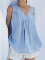 Linen Cotton And Linen Tank Top - thumbnail