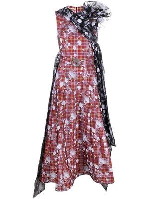 Chopova Lowena Maxi-jurk met print - Zwart