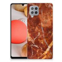 Samsung Galaxy A42 | TPU | Siliconen hoesje | Marmer Bruin