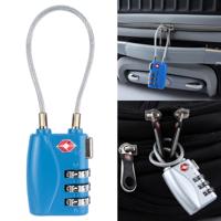 JASIT TSA719 zink legering 3-cijferige wachtwoord TSA Lock reisbagage hangslot (blauw)