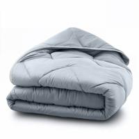 Easy Dekbed Luxe Dekbed En Overtrek In Één! Effen 200x200 Cm Grijs Warmteklasse 2 Winter & Anti Allergie & Anti Huisstofmijt White House Bedding -