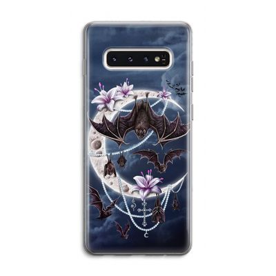 Vleermuizen Maan: Samsung Galaxy S10 4G Transparant Hoesje