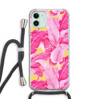 Pink Banana: iPhone 11 Transparant Hoesje met koord