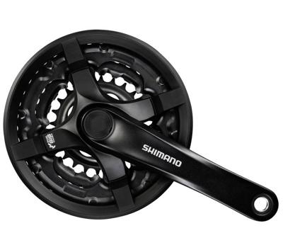 Shimano crankstel tourney cg triple 28-38-48 175mm zw. -4mm
