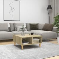 Salontafel 60x60x30 cm bewerkt hout sonoma eikenkleurig