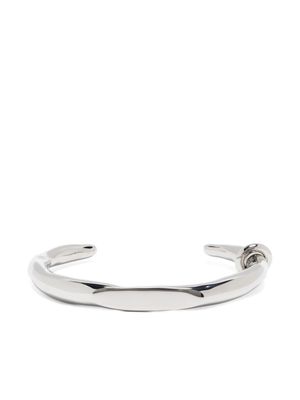 Jil Sander bracelet à logo gravé - Gris