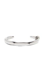 Jil Sander bracelet à logo gravé - Gris