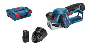 Bosch Professional GHO 12V-20 Accuschaafmachine Incl. 2 accus, Incl. koffer Schaafbreedte: 56 mm 12 V 3 Ah Felsdiepte (max.): 17 mm